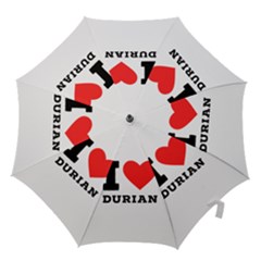 I Love Durian Hook Handle Umbrellas (medium) by ilovewhateva