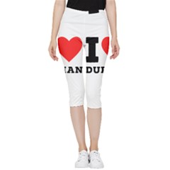 I Love Durian Inside Out Lightweight Velour Capri Leggings  by ilovewhateva