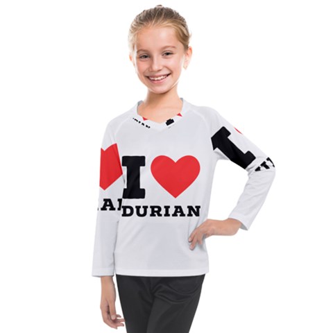 I Love Durian Kids  Long Mesh Tee by ilovewhateva