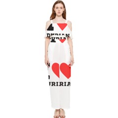 I Love Durian Draped Sleeveless Chiffon Jumpsuit by ilovewhateva