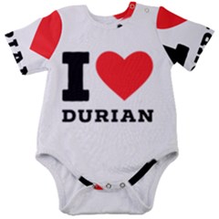 I Love Durian Baby Short Sleeve Bodysuit by ilovewhateva