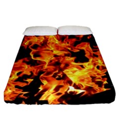 Live Coals Fitted Sheet (queen Size) by artworkshop