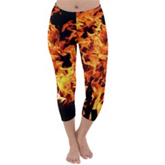 Live Coals Capri Winter Leggings  by artworkshop