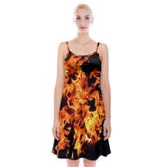 Live Coals Spaghetti Strap Velvet Dress by artworkshop