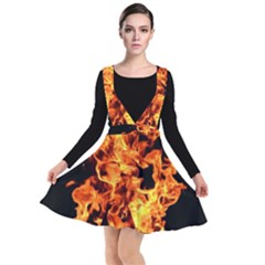 Live Coals Plunge Pinafore Dress