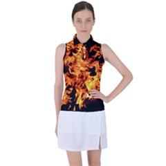 Live Coals Women s Sleeveless Polo Tee by artworkshop