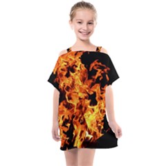 Live Coals Kids  One Piece Chiffon Dress by artworkshop