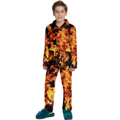 Live Coals Kids  Long Sleeve Velvet Pajamas Set by artworkshop