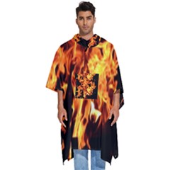 Live Coals Men s Hooded Rain Ponchos