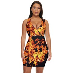 Live Coals Draped Bodycon Dress