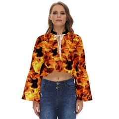 Live Coals Boho Long Bell Sleeve Top