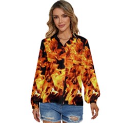 Live Coals Women s Long Sleeve Button Up Shirt