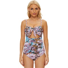 Nature Beautiful Rainbow Knot Front One-piece Swimsuit by artworkshop