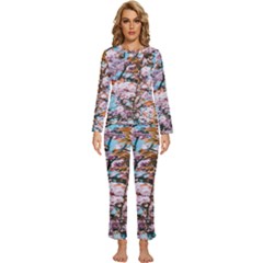 Nature Beautiful Rainbow Womens  Long Sleeve Lightweight Pajamas Set