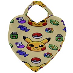 Pikachu Giant Heart Shaped Tote by artworkshop