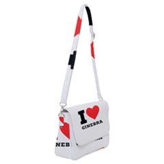 I love ginebra Shoulder Bag with Back Zipper