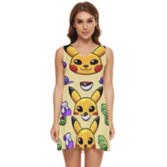 Pikachu Tiered Sleeveless Mini Dress