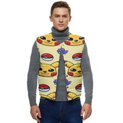 Pikachu Men s Short Button Up Puffer Vest	 by artworkshop