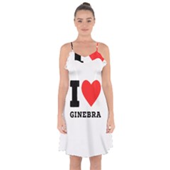 I love ginebra Ruffle Detail Chiffon Dress