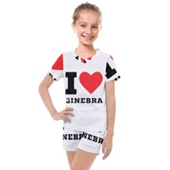 I love ginebra Kids  Mesh Tee and Shorts Set