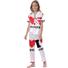 I love ginebra Kids  Satin Short Sleeve Pajamas Set