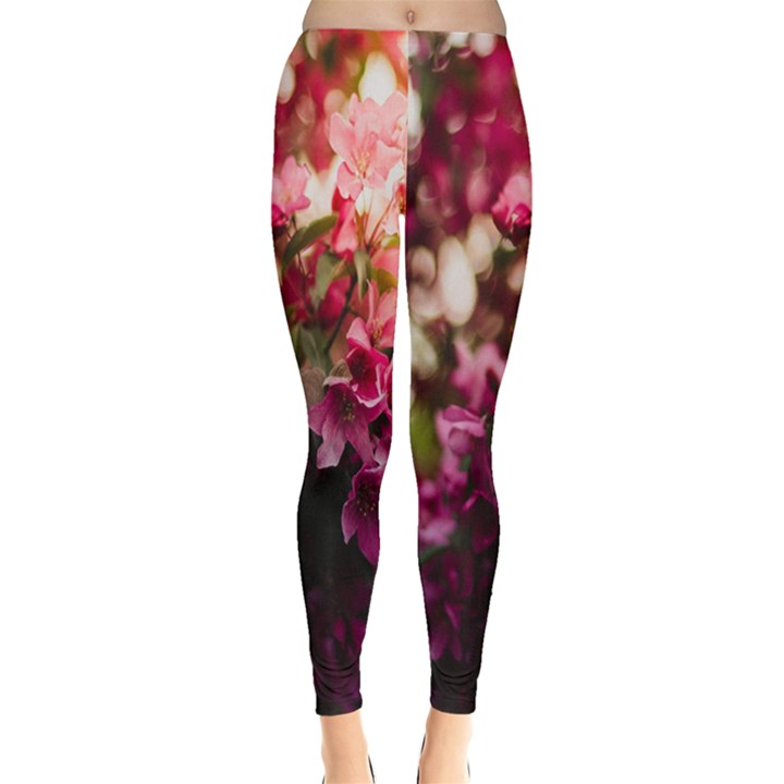 Pink Flower Leggings 