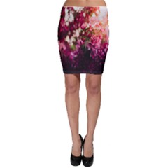 Pink Flower Bodycon Skirt