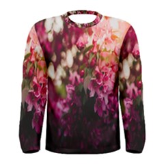 Pink Flower Men s Long Sleeve Tee