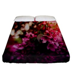 Pink Flower Fitted Sheet (Queen Size)