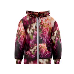 Pink Flower Kids  Zipper Hoodie