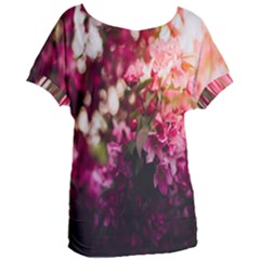 Pink Flower Women s Oversized Tee