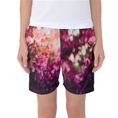 Pink Flower Women s Basketball Shorts