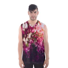 Pink Flower Men s Basketball Tank Top