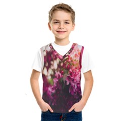 Pink Flower Kids  Basketball Tank Top