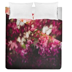 Pink Flower Duvet Cover Double Side (Queen Size)