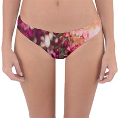 Pink Flower Reversible Hipster Bikini Bottoms