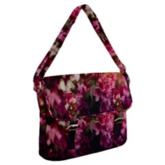 Pink Flower Buckle Messenger Bag