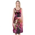 Pink Flower Midi Sleeveless Dress View1