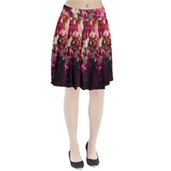 Pink Flower Pleated Skirt