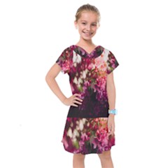 Pink Flower Kids  Drop Waist Dress