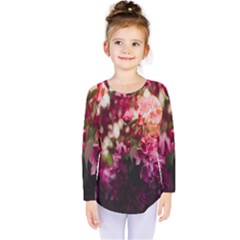 Pink Flower Kids  Long Sleeve Tee