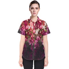 Pink Flower Women s Short Sleeve Shirt