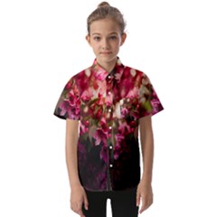 Pink Flower Kids  Short Sleeve Shirt