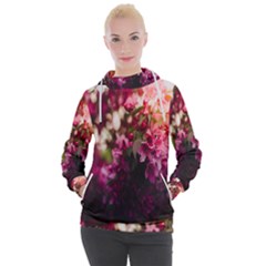 Pink Flower Women s Hooded Pullover