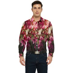 Pink Flower Men s Long Sleeve  Shirt