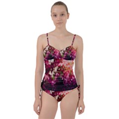 Pink Flower Sweetheart Tankini Set