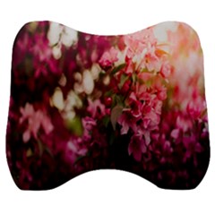 Pink Flower Velour Head Support Cushion