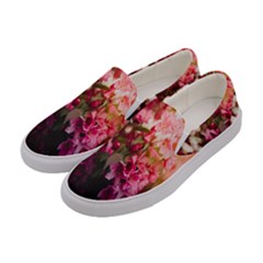 Pink Flower Women s Canvas Slip Ons