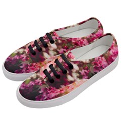 Pink Flower Women s Classic Low Top Sneakers