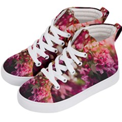 Pink Flower Kids  Hi-Top Skate Sneakers